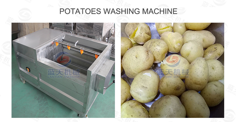 Potatoes washing machine