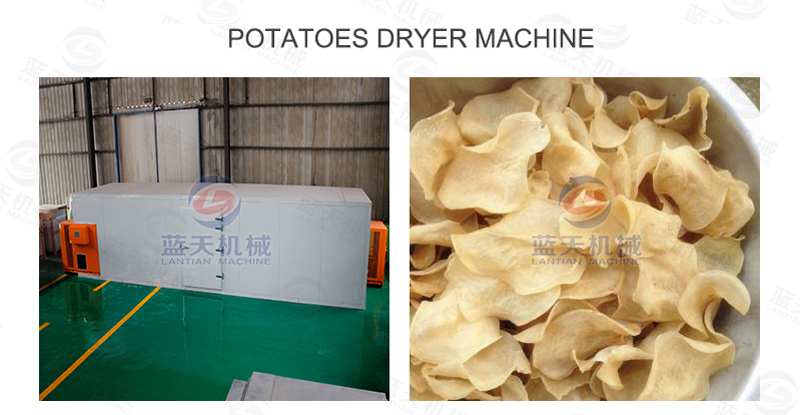 Potatoes dryer machine