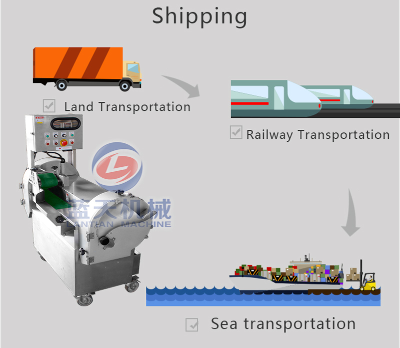 Transportation modes of mushroom slicer machine