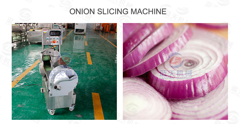 Onion slicing machine