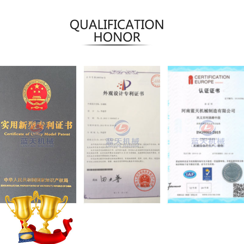 certification of potatoes dryer machine