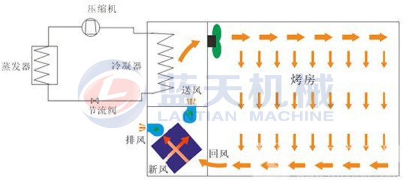 Working principle of purple cabbages dryer 