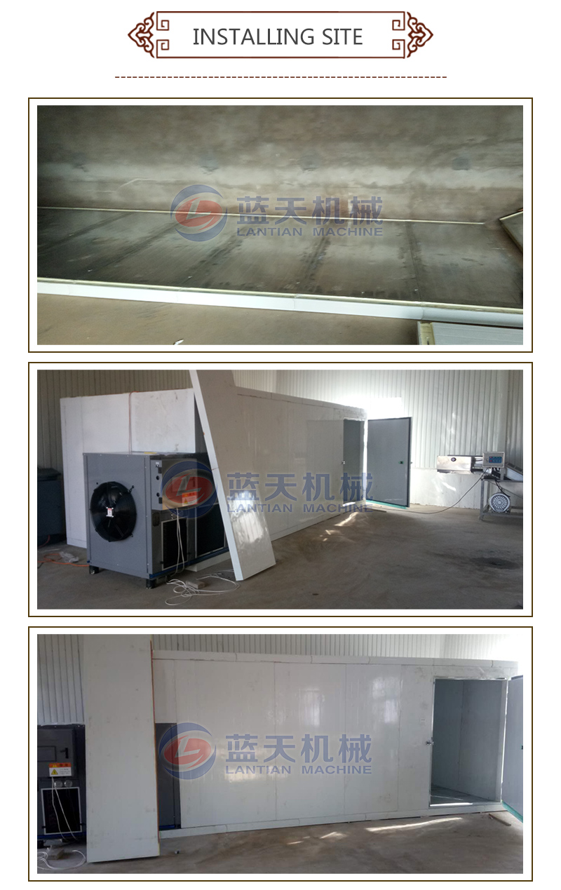 Installing site of yam drying machine