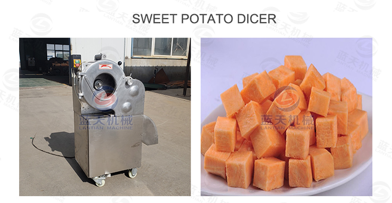 sweet potatoes dicer